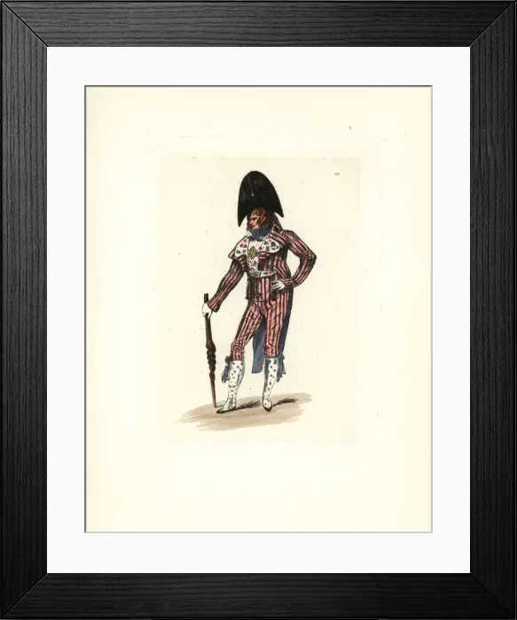 Framed Print : Costume of an Incroyable Framed Print : Costume of an Incroyable
