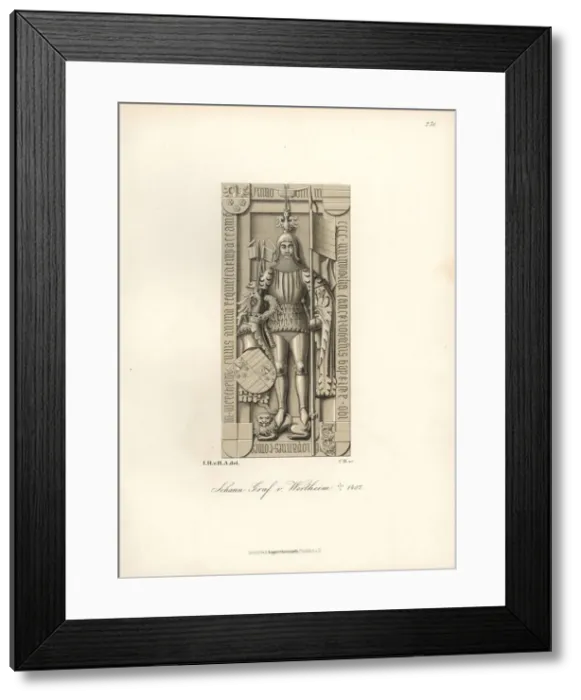 Framed Print : Knight in battle armor from the 14th century Framed Print : Knight in battle armor from the 14th century