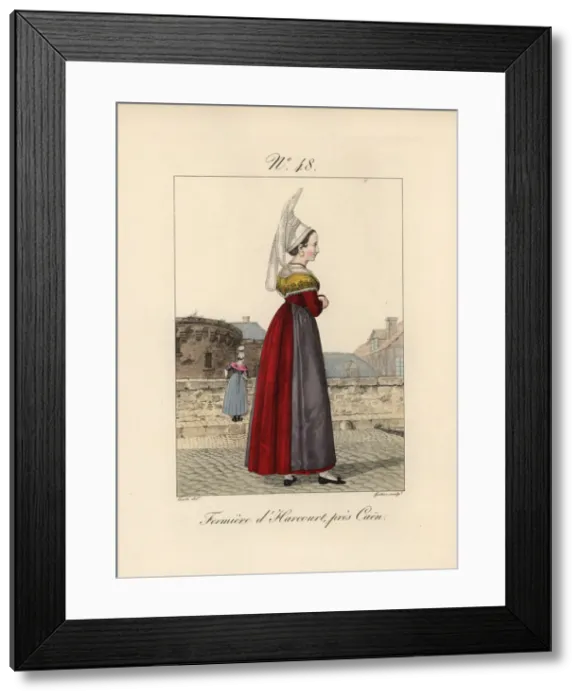 Framed Print : Farmer of Harcourt, near Caen Framed Print : Farmer of Harcourt, near Caen