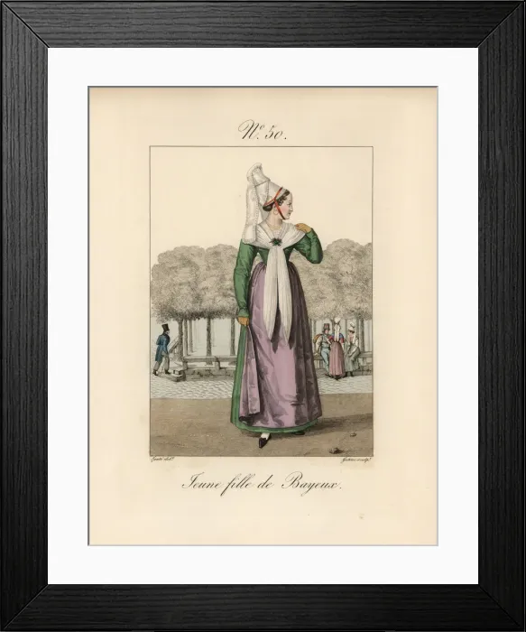 Framed Print : Young woman of Bayeux A novel method making a Framed Print : Young woman of Bayeux A novel method making a