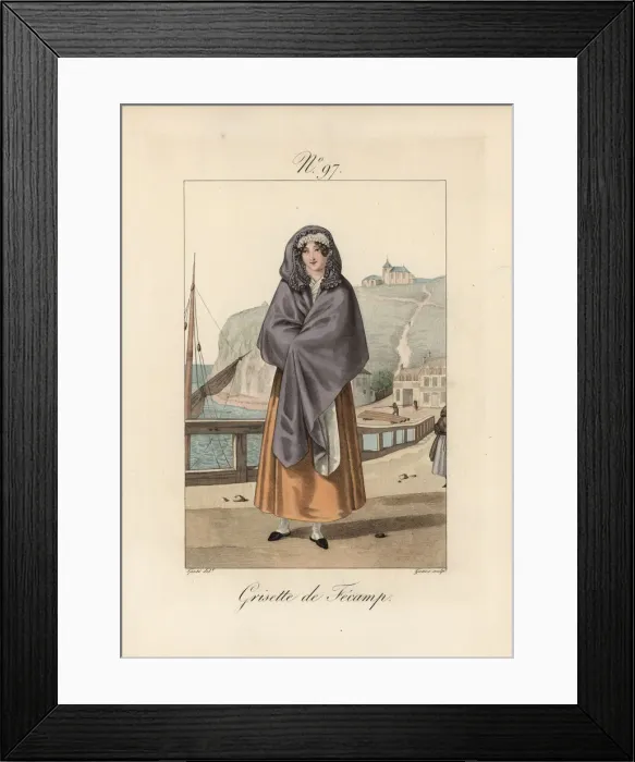 Framed Print : Woman of Fecamp. Like the serre-tete of le Havre Framed Print : Woman of Fecamp. Like the serre-tete of le Havre