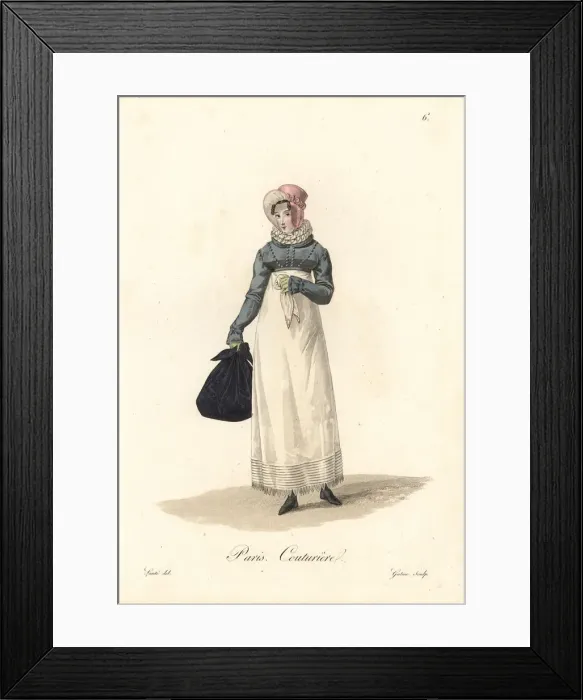 Framed Print : Dressmaker, Paris, early 19th century
