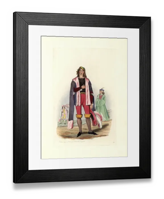 Framed Print : Male fashion from the reign of Henry VII, 1485-1509 Framed Print : Male fashion from the reign of Henry VII, 1485-1509