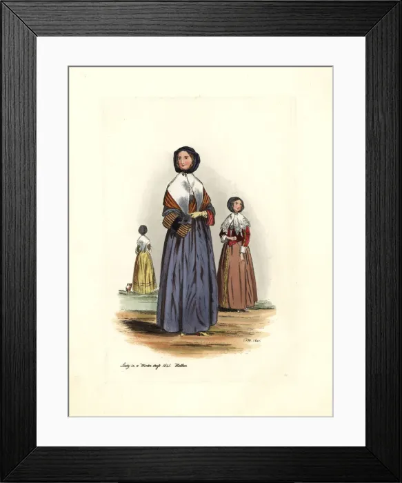 Framed Print : Lady in winter dress, 1641, reign of Charles I, from Hollar Framed Print : Lady in winter dress, 1641, reign of Charles I, from Hollar