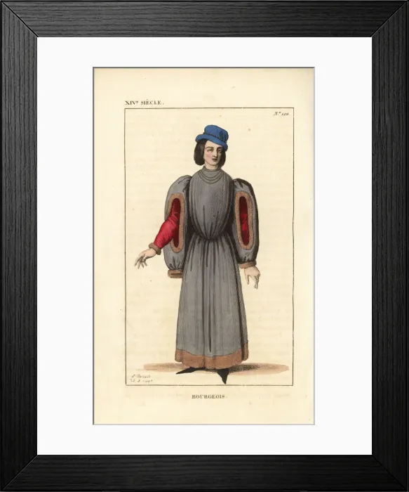 Framed Print : Bourgeois man, 14th century Framed Print : Bourgeois man, 14th century