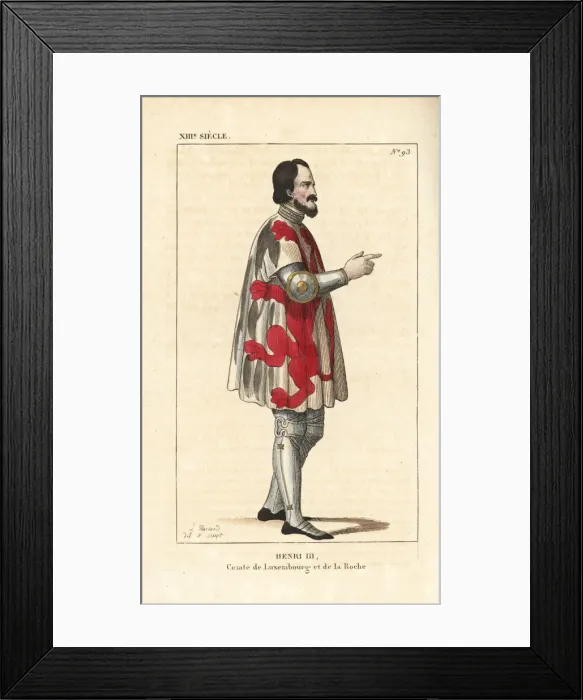 Framed Print : Henry V the Great, Count of Luxembourg and Laroche Framed Print : Henry V the Great, Count of Luxembourg and Laroche