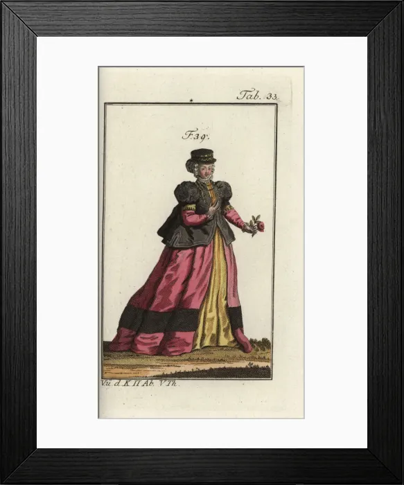 Framed Print : Woman of Alsace, 1577