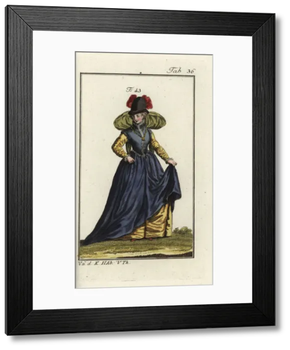 Framed Print : Noblewoman of Burgundy, 1577 Framed Print : Noblewoman of Burgundy, 1577