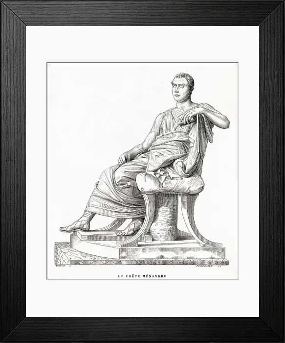 Framed Print : MENANDER. Menander (343-291 BC), Greek author of more than 100 comedies Framed Print : MENANDER. Menander (343-291 BC), Greek author of more than 100 comedies