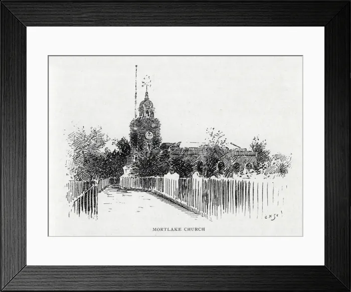Framed Print : The church of St Mary Mortlake, 1897 Framed Print : The church of St Mary Mortlake, 1897
