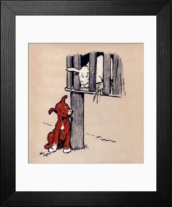 Framed Print : Illustration by Cecil Aldin, The Red Puppy Book Framed Print : Illustration by Cecil Aldin, The Red Puppy Book