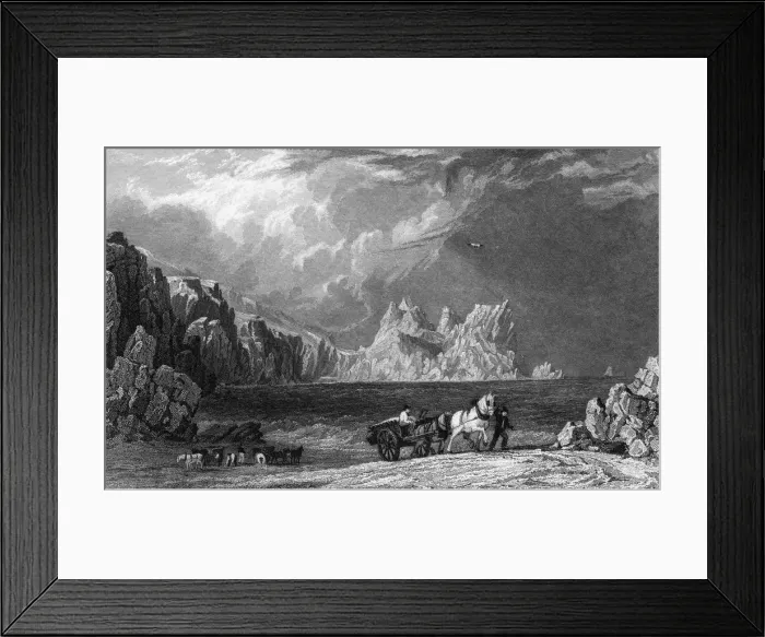 Framed Print : Castle Treryn and Logan Rock, Cornwall Framed Print : Castle Treryn and Logan Rock, Cornwall