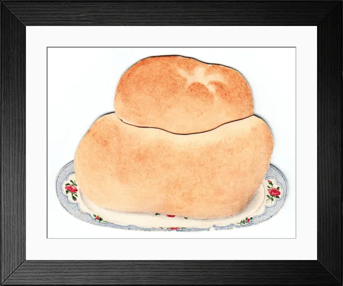 Framed Print : Christmas card in the shape of a loaf of bread Framed Print : Christmas card in the shape of a loaf of bread
