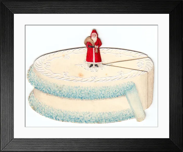 Framed Print : Handmade Christmas card in the shape of a cake Framed Print : Handmade Christmas card in the shape of a cake