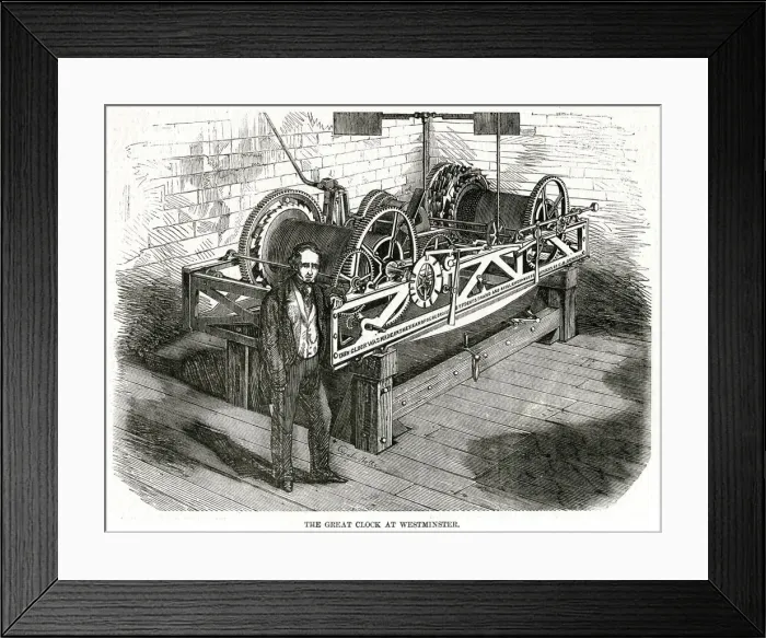 Framed Print : Mechanism of the Great Cloak 1857 Framed Print : Mechanism of the Great Cloak 1857