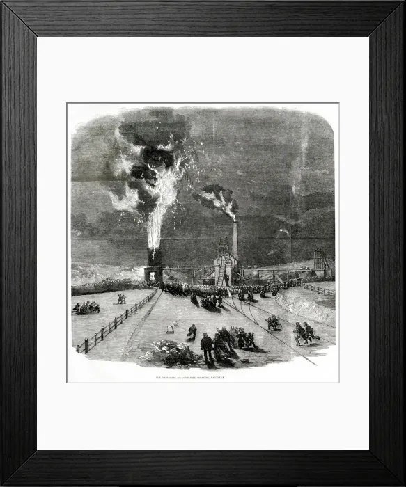 Framed Print : Lung Hill Colliery explosion 1857 Framed Print : Lung Hill Colliery explosion 1857