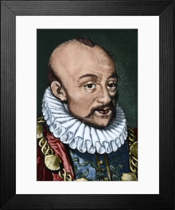 Framed Print : Michel Eyquem de Montaigne (1533-1592). Writer of the French Framed Print : Michel Eyquem de Montaigne (1533-1592). Writer of the French