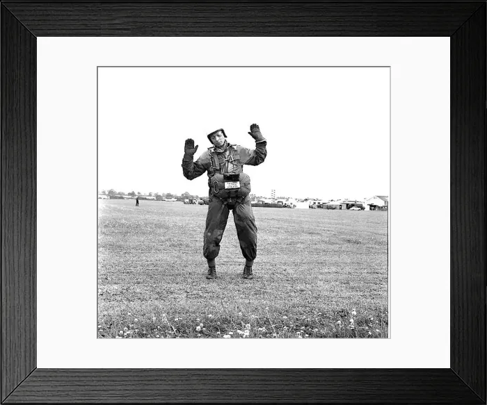 : Sky diver practising before a show : Sky diver practising before a show