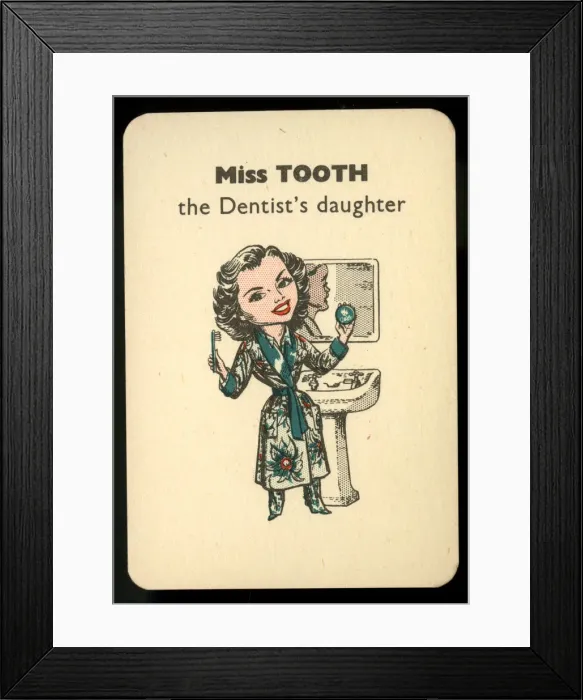 Framed Print : Gibbs Happy Families - Miss Tooth Framed Print : Gibbs Happy Families - Miss Tooth