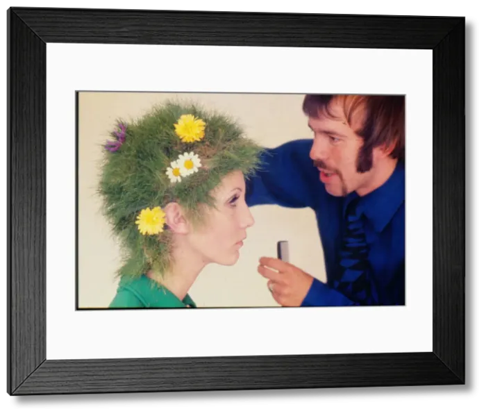 Framed Print : Vegetable hair stylist, London Framed Print : Vegetable hair stylist, London