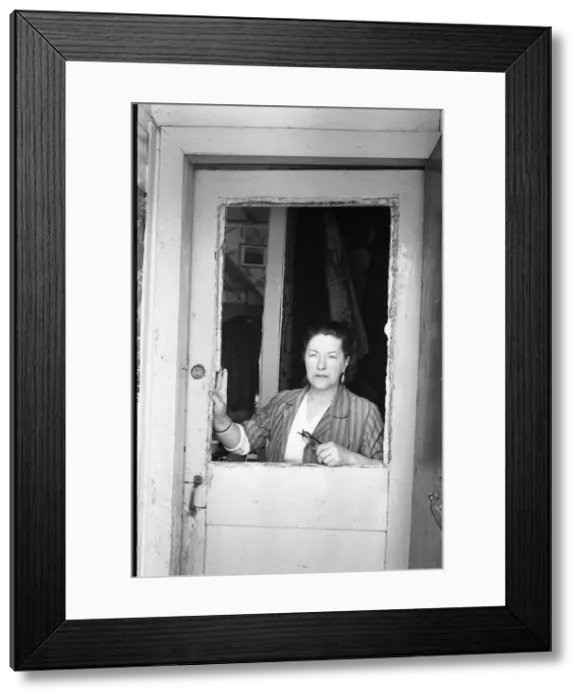 Framed Print : Damaged front door, Belfast, Northern Ireland Framed Print : Damaged front door, Belfast, Northern Ireland