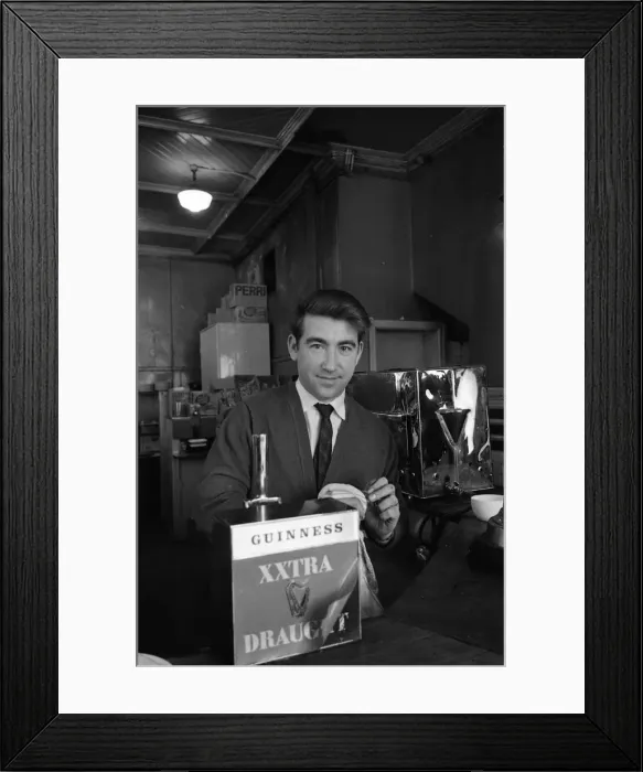 Framed Print : Barman in a pub, Belfast, Northern Ireland