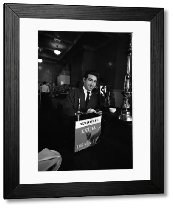 Framed Print : Barman in a pub, Belfast, Northern Ireland Framed Print : Barman in a pub, Belfast, Northern Ireland
