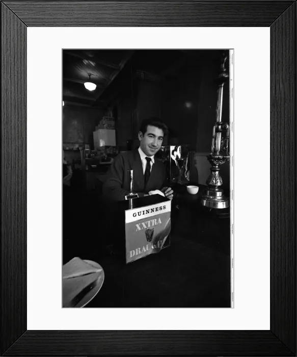 Framed Print : Barman in a pub, Belfast, Northern Ireland Framed Print : Barman in a pub, Belfast, Northern Ireland