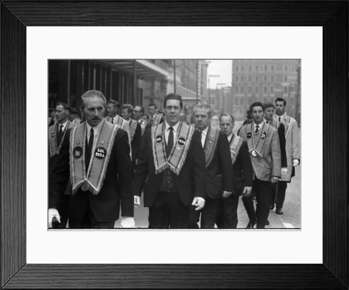 Framed Print : Orangemen on parade, Belfast, Northern Ireland Framed Print : Orangemen on parade, Belfast, Northern Ireland