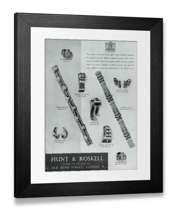Framed Print : Advert for Hunt & Roskell jewellery 1937 Advert for Hunt & Roskell jewellery 1937 Framed Print : Advert for Hunt & Roskell jewellery 1937 Advert for Hunt & Roskell jewellery 1937