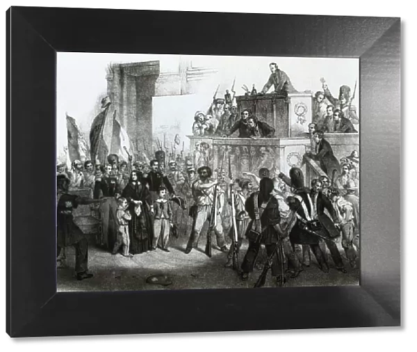 France. Liberal Revolution, 1848. National Assembly invaded