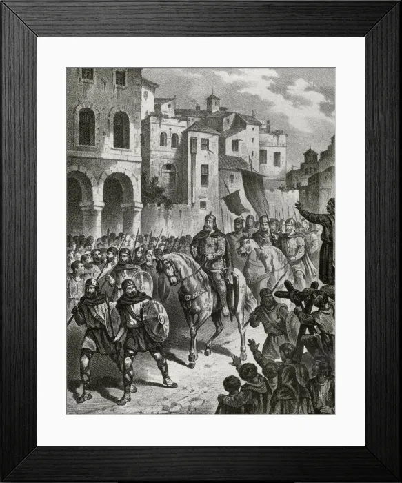 Framed Print : Berenguer Ramon II taking the city of Tarragona, Catalonia Framed Print : Berenguer Ramon II taking the city of Tarragona, Catalonia