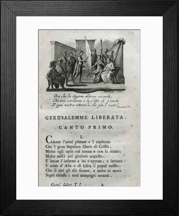 Framed Print : Gerusalemme Liberata (Jerusalem Delivered), 1581, by Torquat Framed Print : Gerusalemme Liberata (Jerusalem Delivered), 1581, by Torquat