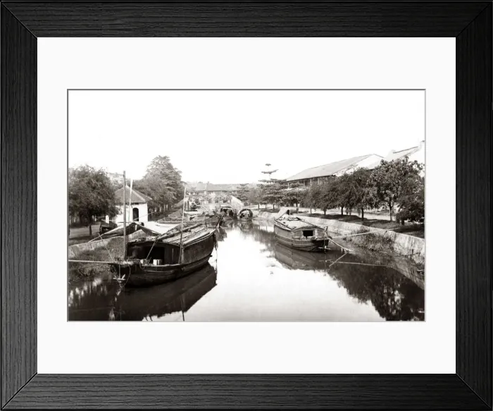Framed Print : Canal, Cholon, Indo-China, Vietnam circa 1890 Framed Print : Canal, Cholon, Indo-China, Vietnam circa 1890