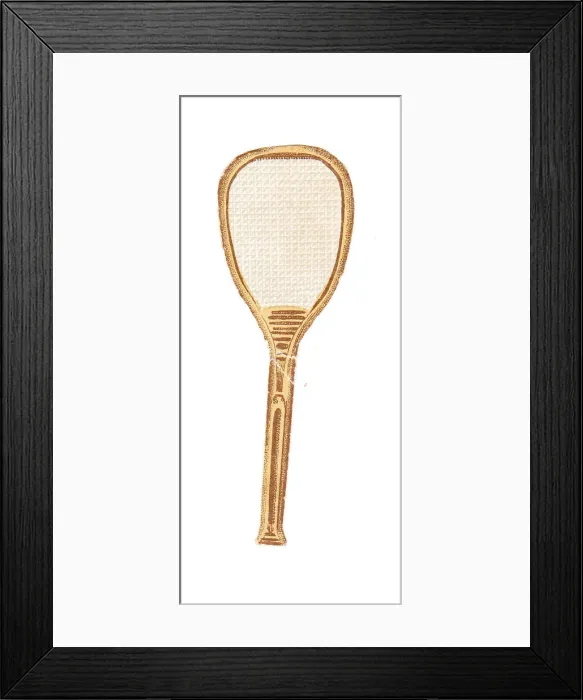 Framed Print : Greetings card in the shape of a badminton racquet Framed Print : Greetings card in the shape of a badminton racquet