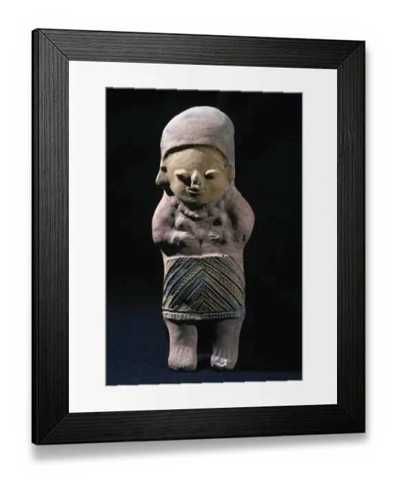Framed Print : Pre-Columbian art. Pre-Incan. Tumaco-Tolita culture. Ceramic