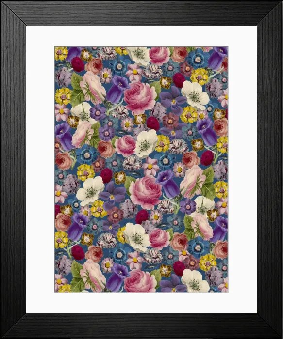 Framed Print : Repeating Pattern - Floral Assemblage Framed Print : Repeating Pattern - Floral Assemblage