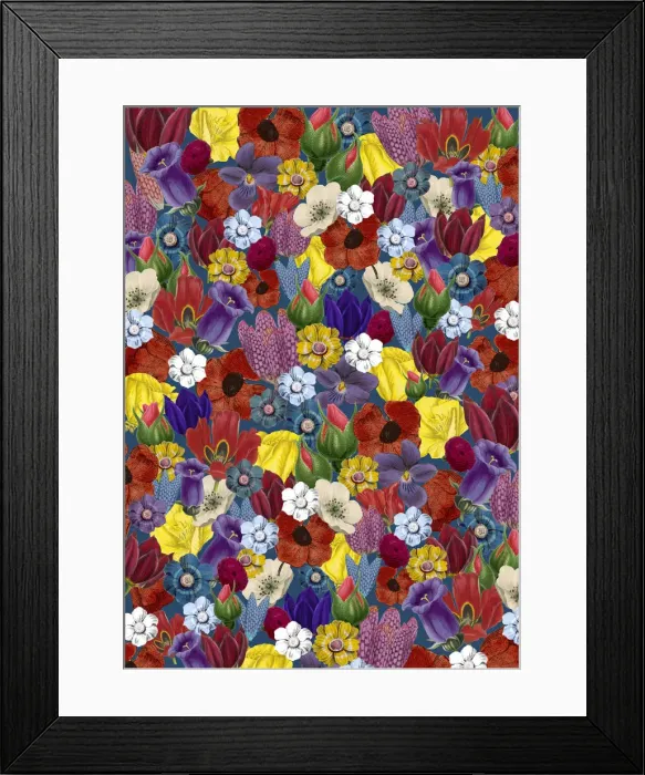 Framed Print : Repeating Pattern - Floral Assemblage Framed Print : Repeating Pattern - Floral Assemblage
