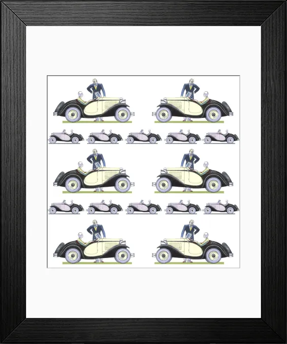 Framed Print : Repeating Pattern - Car / Motoring Framed Print : Repeating Pattern - Car / Motoring