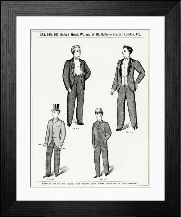 Framed Print : Our Boys Clothing Company, teenagers jacket suits 1895 Framed Print : Our Boys Clothing Company, teenagers jacket suits 1895