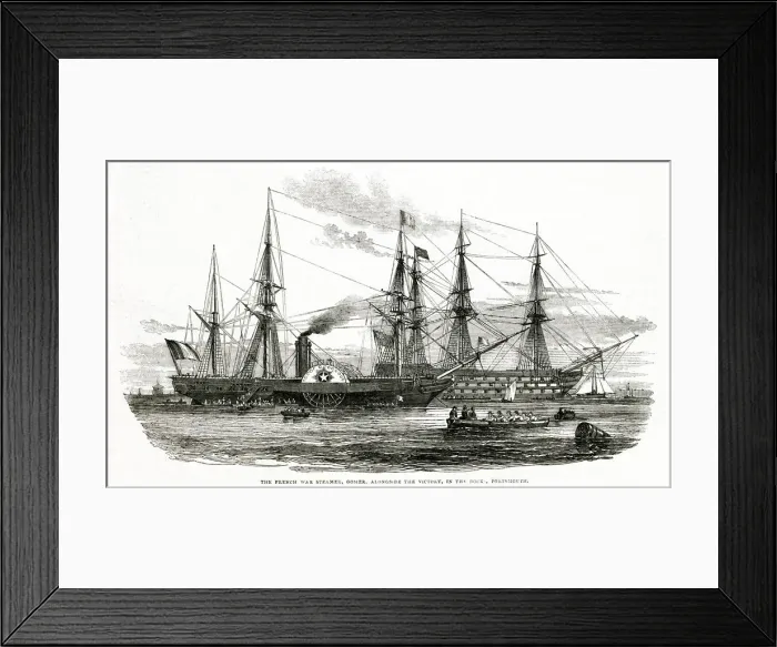 Framed Print : French War steamer Gomer Framed Print : French War steamer Gomer