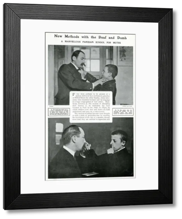 Framed Print : New methods with the deaf and dumb 1906 Framed Print : New methods with the deaf and dumb 1906