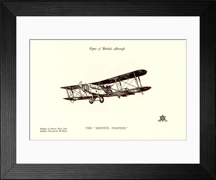 Framed Print : Types of British Aircraft -- The Bristol Fighter Framed Print : Types of British Aircraft -- The Bristol Fighter