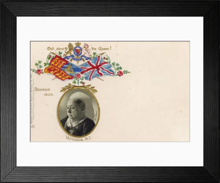 Framed Print : Souvenir Postcard - Queen Victoria Framed Print : Souvenir Postcard - Queen Victoria