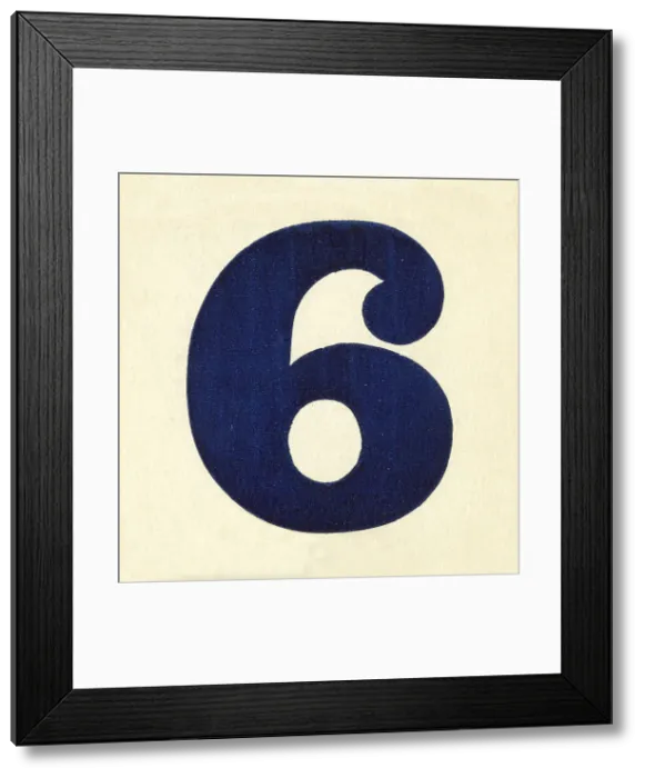 Framed Print : Number 6. The number 6 - extracted from a point of sale card Framed Print : Number 6. The number 6 - extracted from a point of sale card