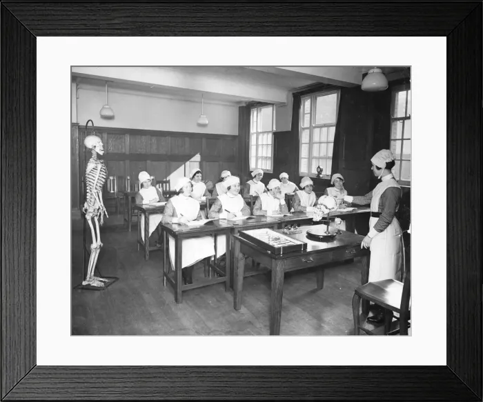 Framed Print : Student nurses in a classroom Framed Print : Student nurses in a classroom