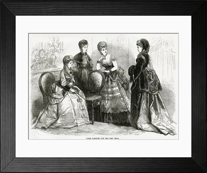 Framed Print : Fashions for New Year 1870 Framed Print : Fashions for New Year 1870
