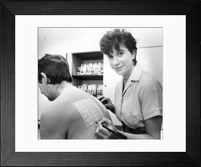 Framed Print : Allergy testing Framed Print : Allergy testing