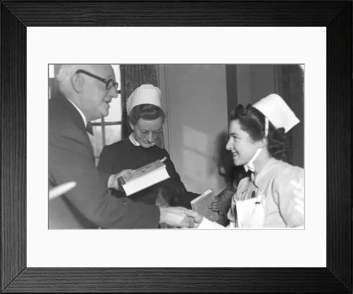 Framed Print : Presentation of prize to nurse Framed Print : Presentation of prize to nurse