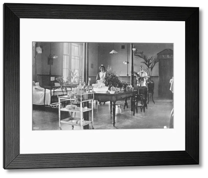 Framed Print : Nurse on male ward Framed Print : Nurse on male ward